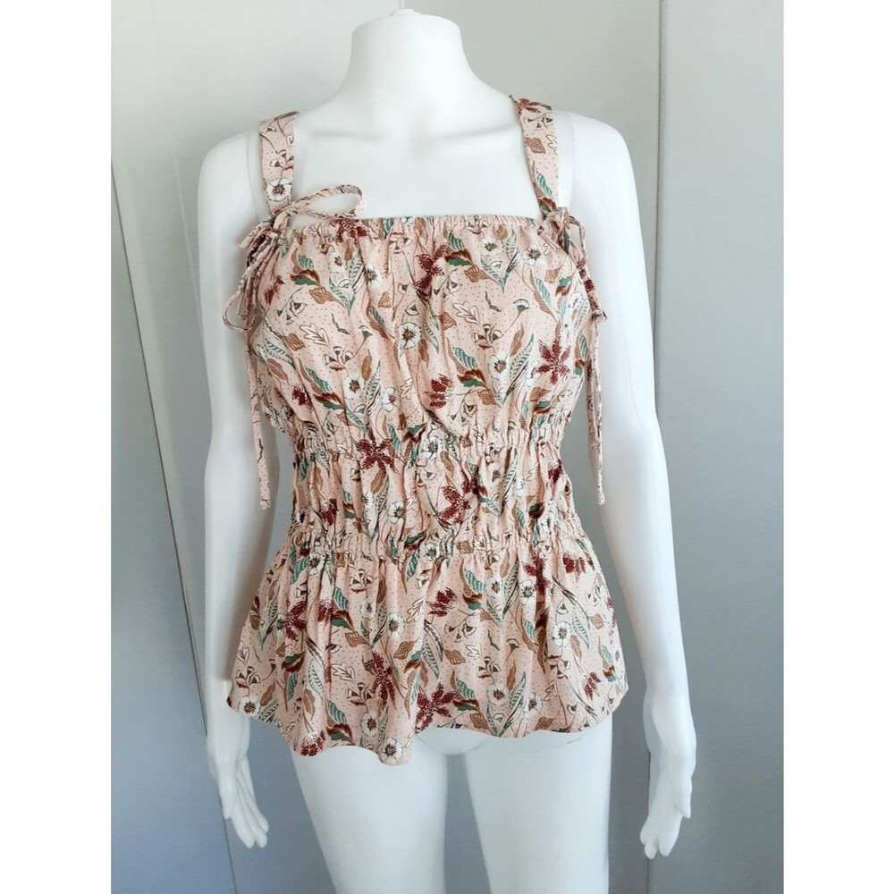 UNIVERSAL THREAD 100% Cotton Blush Floral Smock Tank Top Sz XXL - NWT